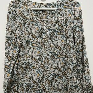 Talbots Paisley Print Women's Top - Multicolor